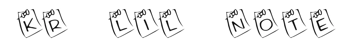 KR Lil Note original font preview