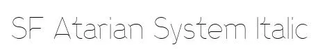 SF Atarian System Italic