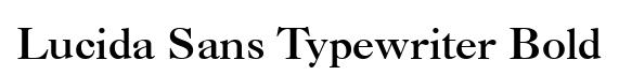 Lucida Sans Typewriter Bold