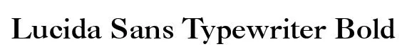 Lucida Sans Typewriter Bold