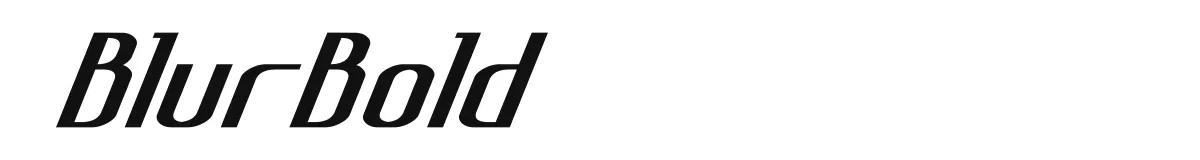 BlurBold font preview