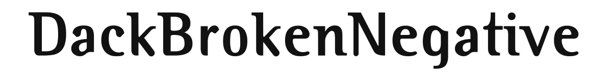 DackBrokenNegative original font preview