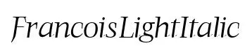 FrancoisLightItalic