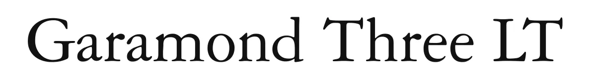 Garamond Three LT original font preview
