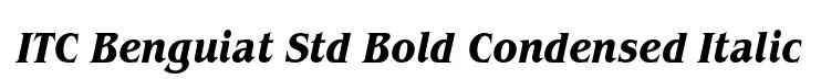 ITC Benguiat Std Bold Condensed Italic