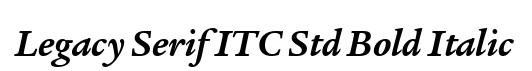 Legacy Serif ITC Std Bold Italic