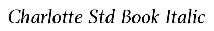 Charlotte Std Book Italic