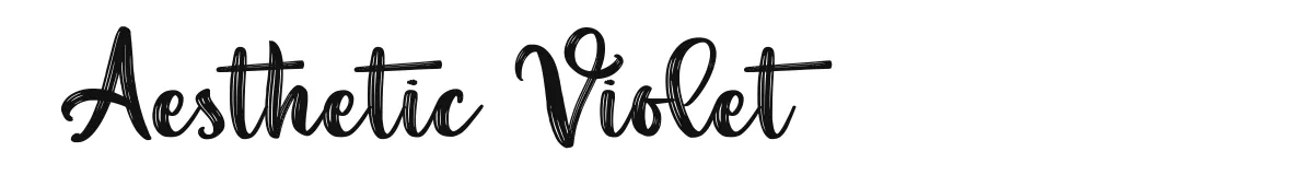 Aesthetic Violet original font preview