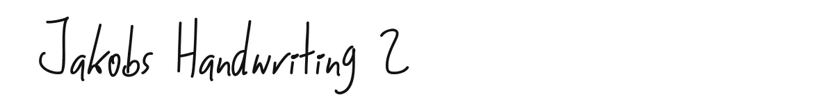 Jakobs Handwriting 2 font preview