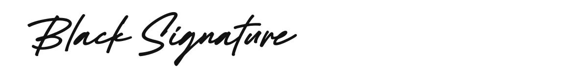 Black Signature font preview