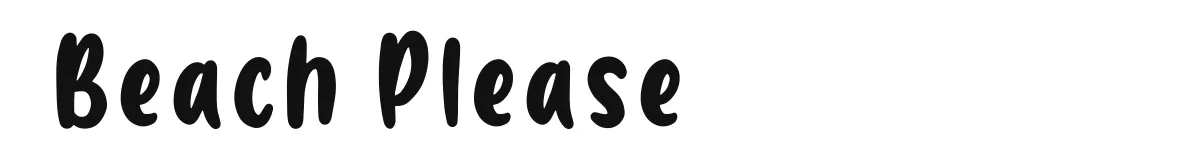 Beach Please font preview