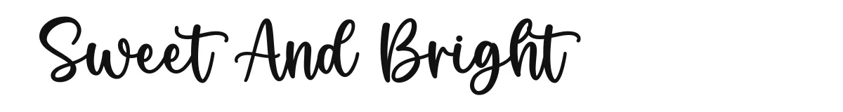 Sweet And Bright font preview