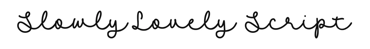 Slowly Lovely Script font preview