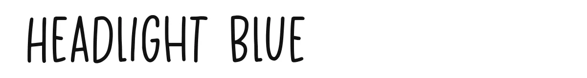Headlight Blue original font preview