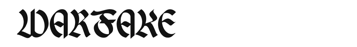 Warfake font preview