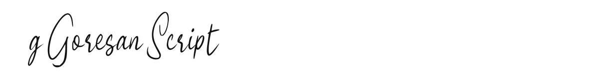 g Goresan Script original font preview