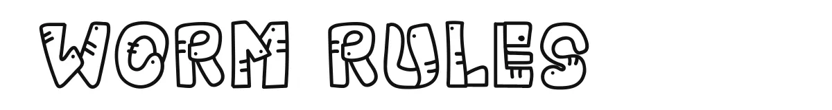 Worm Rules original font preview