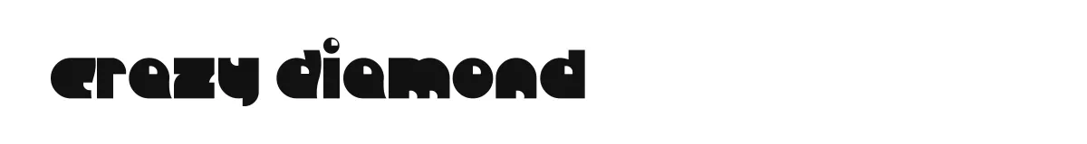 Crazy Diamond original font preview