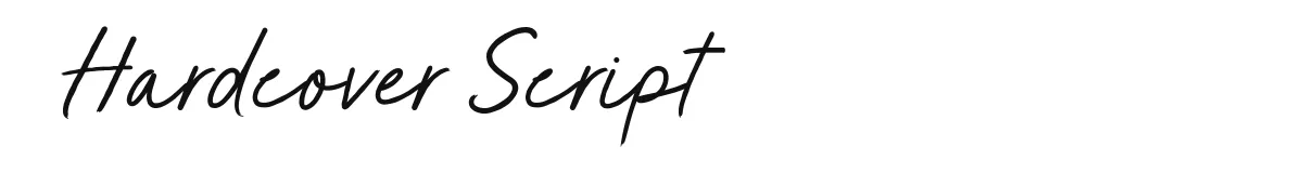 Hardcover Script original font preview