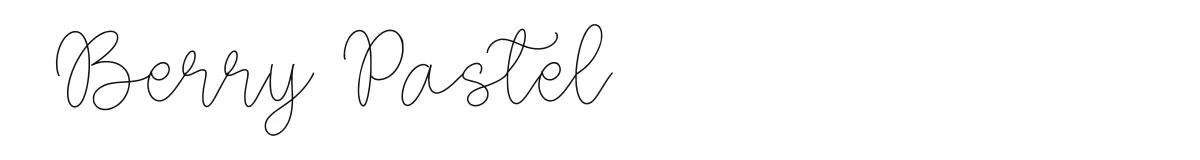 Berry Pastel original font preview