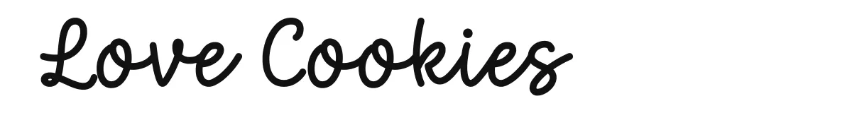 Love Cookies original font preview