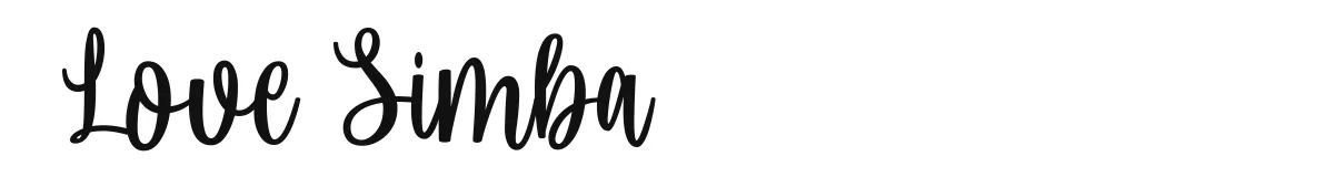 Love Simba font preview