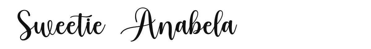 Sweetie Anabela original font preview
