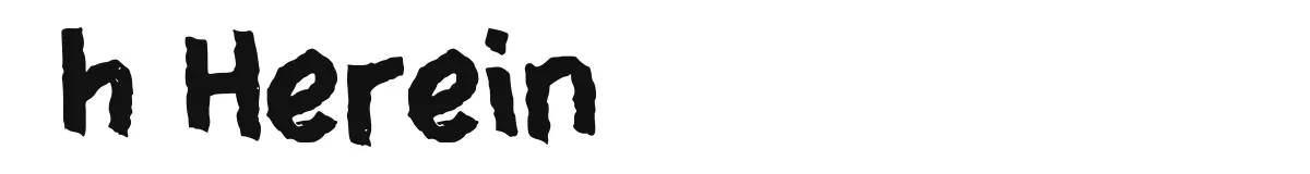 h Herein original font preview