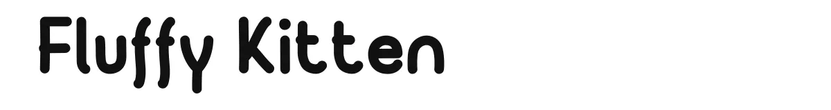 Fluffy Kitten font preview