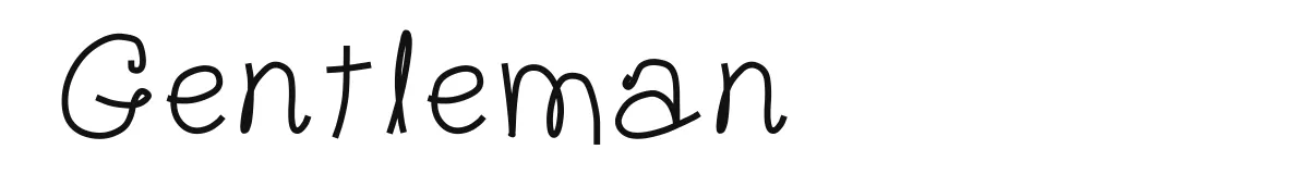 Gentleman original font preview