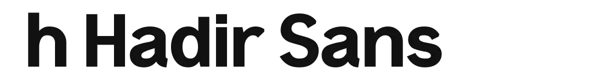h Hadir Sans font preview
