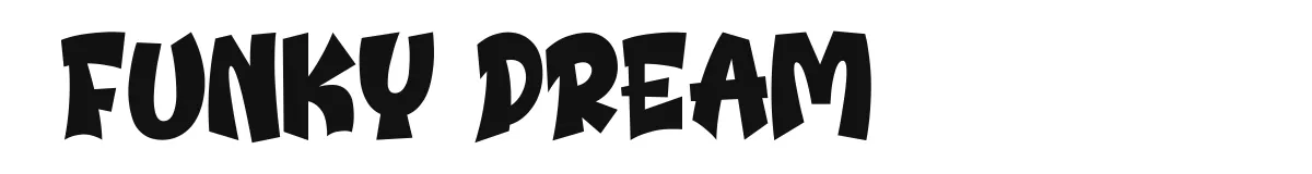 Funky Dream original font preview