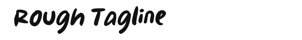 Rough Tagline font preview