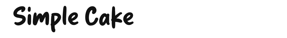 Simple Cake original font preview