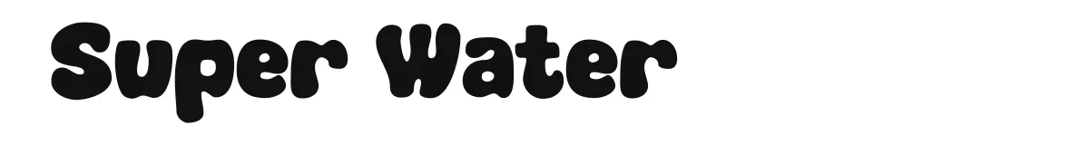 Super Water original font preview