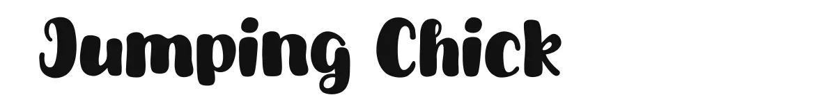 Jumping Chick original font preview