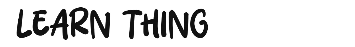 Learn Thing font preview