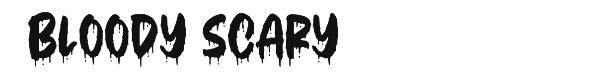 Bloody Scary font preview