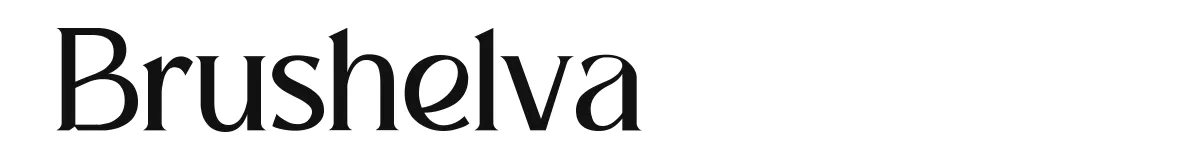 Brushelva font preview