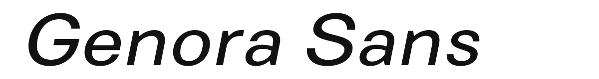 Genora Sans Genorasans Italic preview