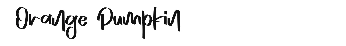 Orange Pumpkin original font preview