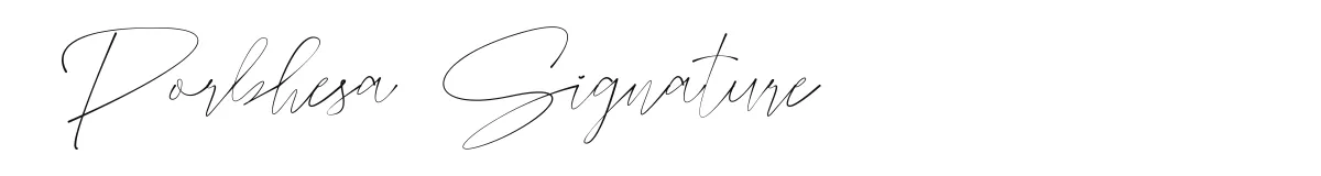 Porbhesa Signature font preview