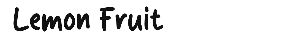 Lemon Fruit font preview