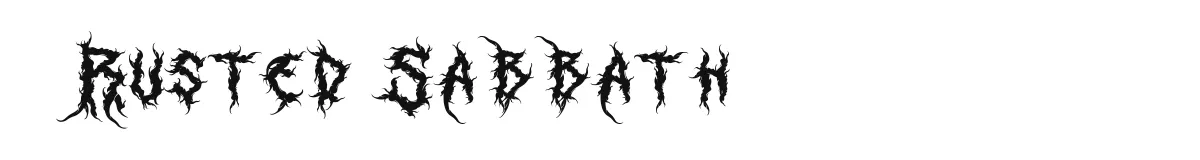 Rusted Sabbath original font preview