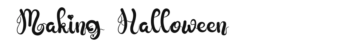 Making Halloween font preview