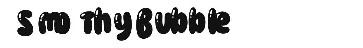 Smothy Bubble font preview