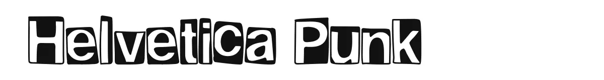 Helvetica Punk font preview