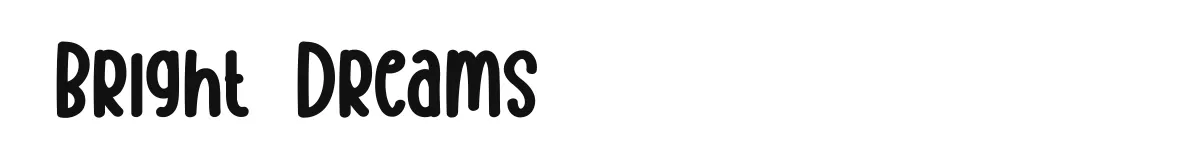 Bright  Dreams font preview