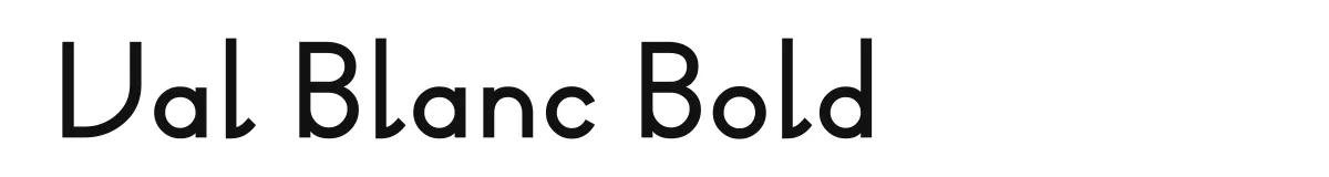Val Blanc Bold original font preview