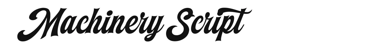 Machinery Script font preview